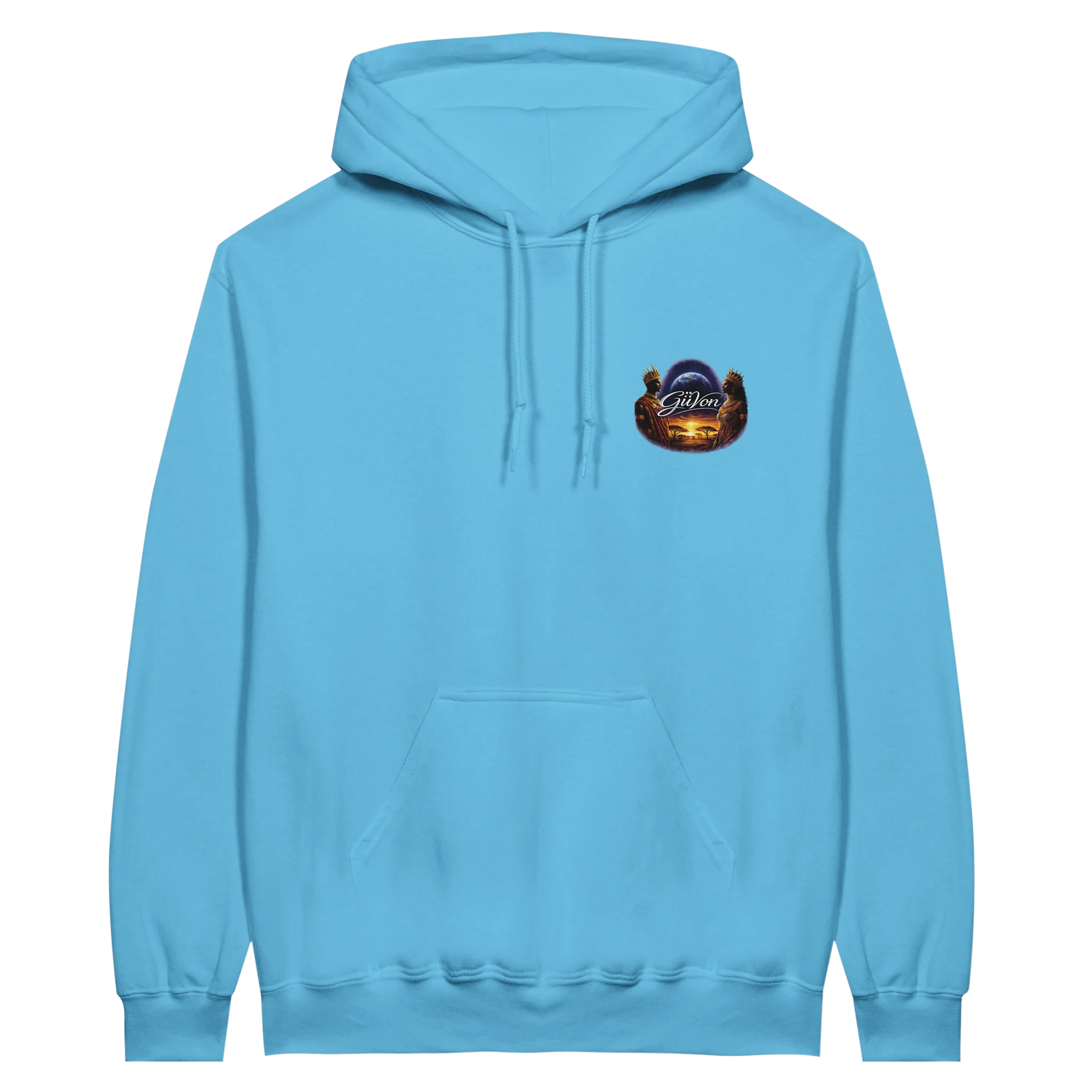 Sky hoodie front view option 1