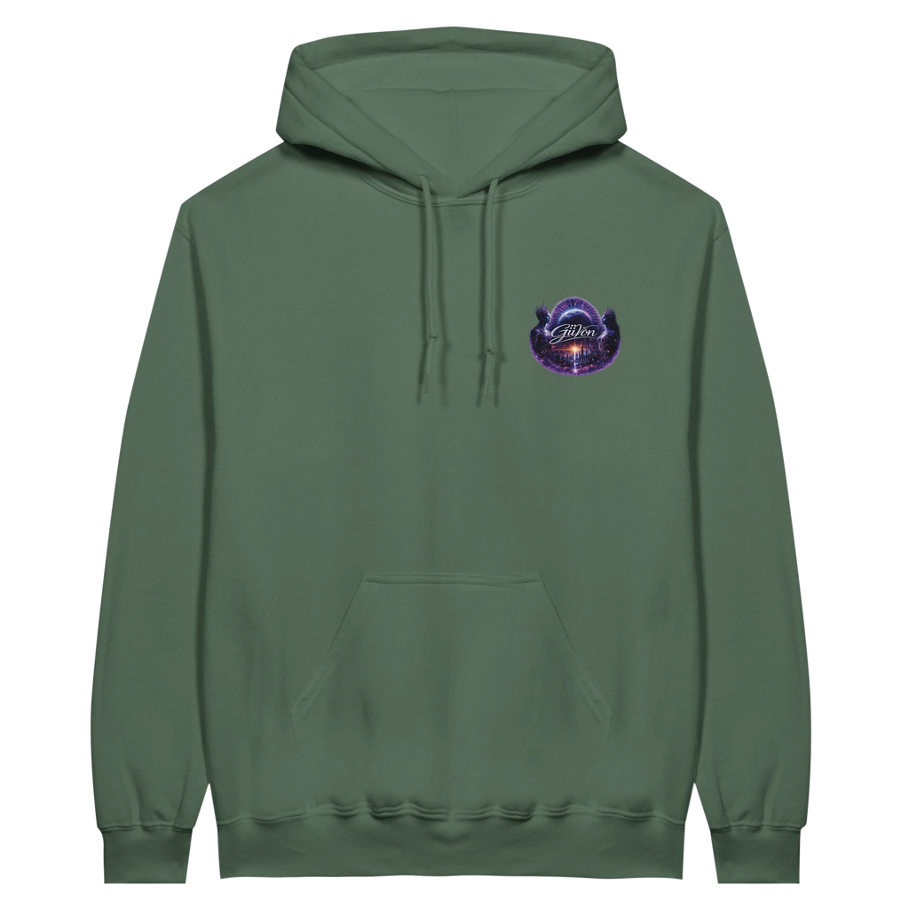 Military Green hoodie front view option 2