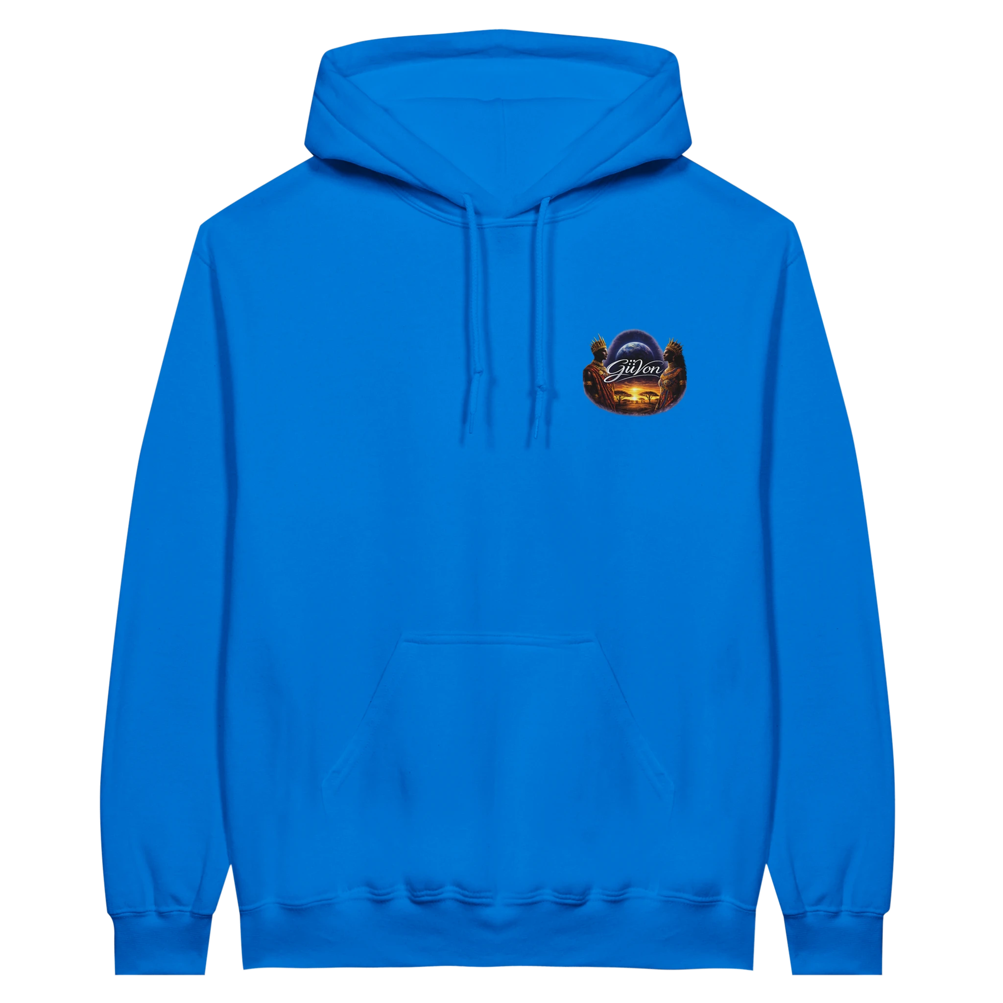 Royal hoodie front view option 1