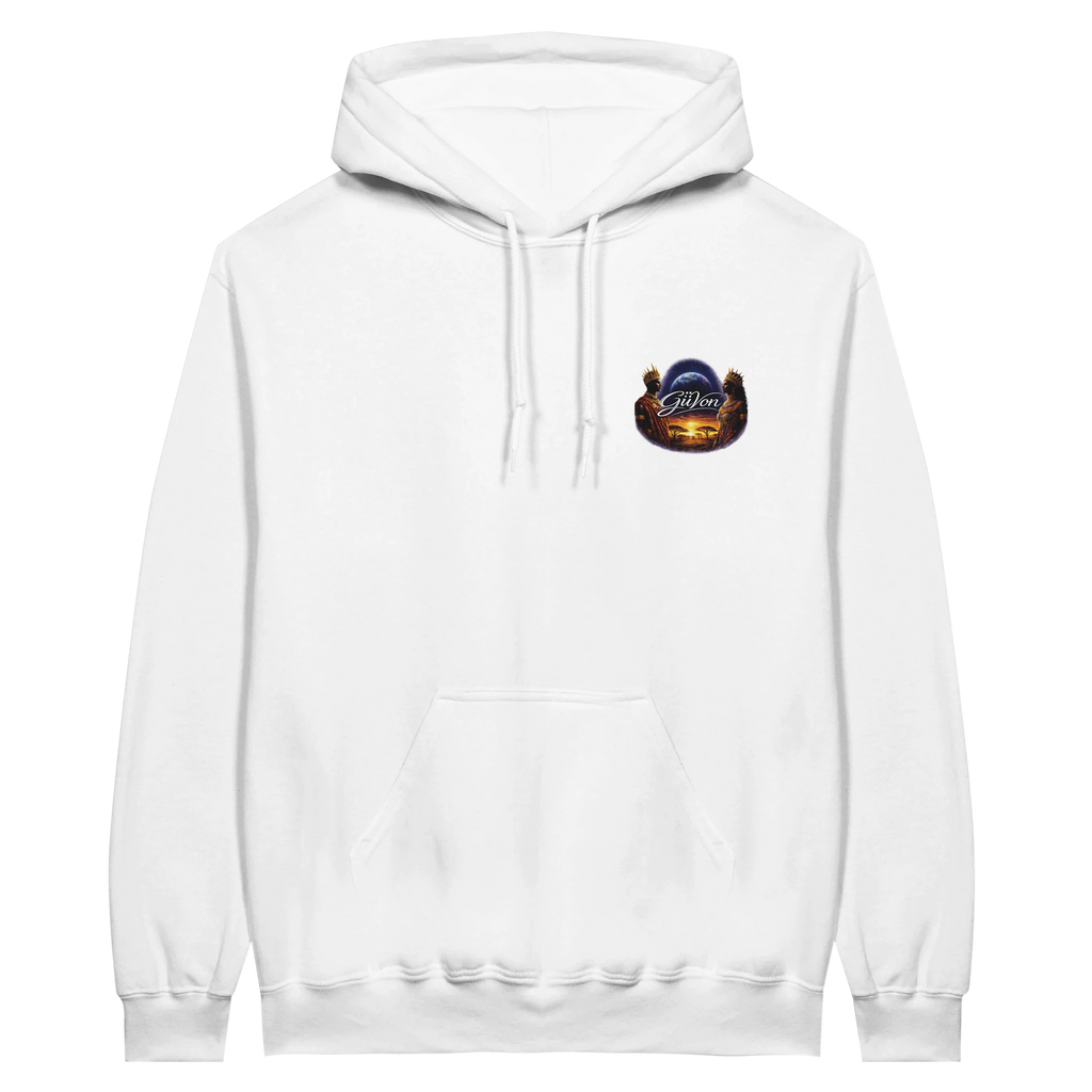 White hoodie front view option 1