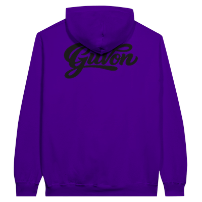 Purple hoodie back view