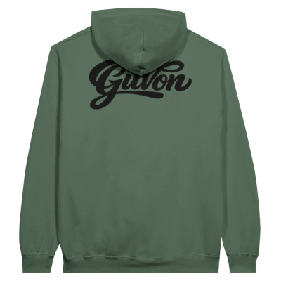 Military Green hoodie back view