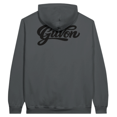 Charcoal hoodie back view