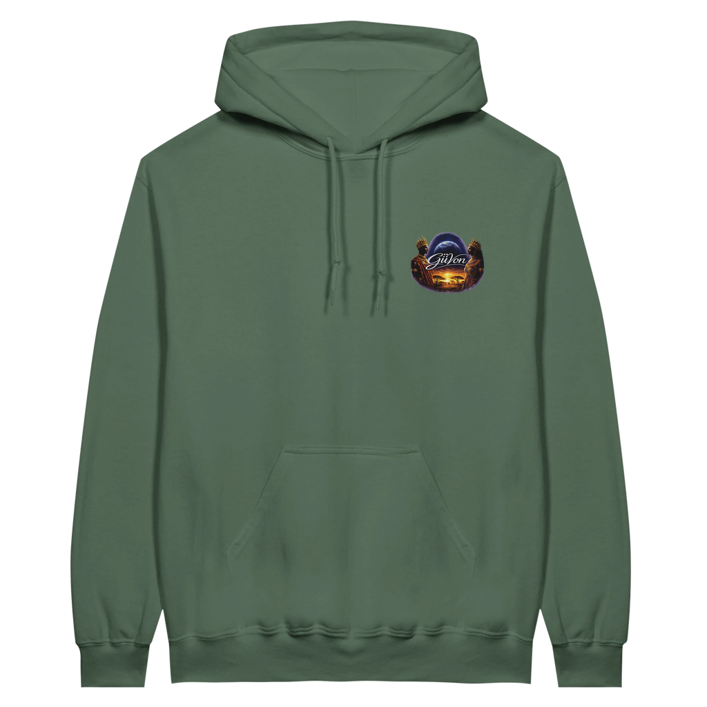 Military Green hoodie front view option 1