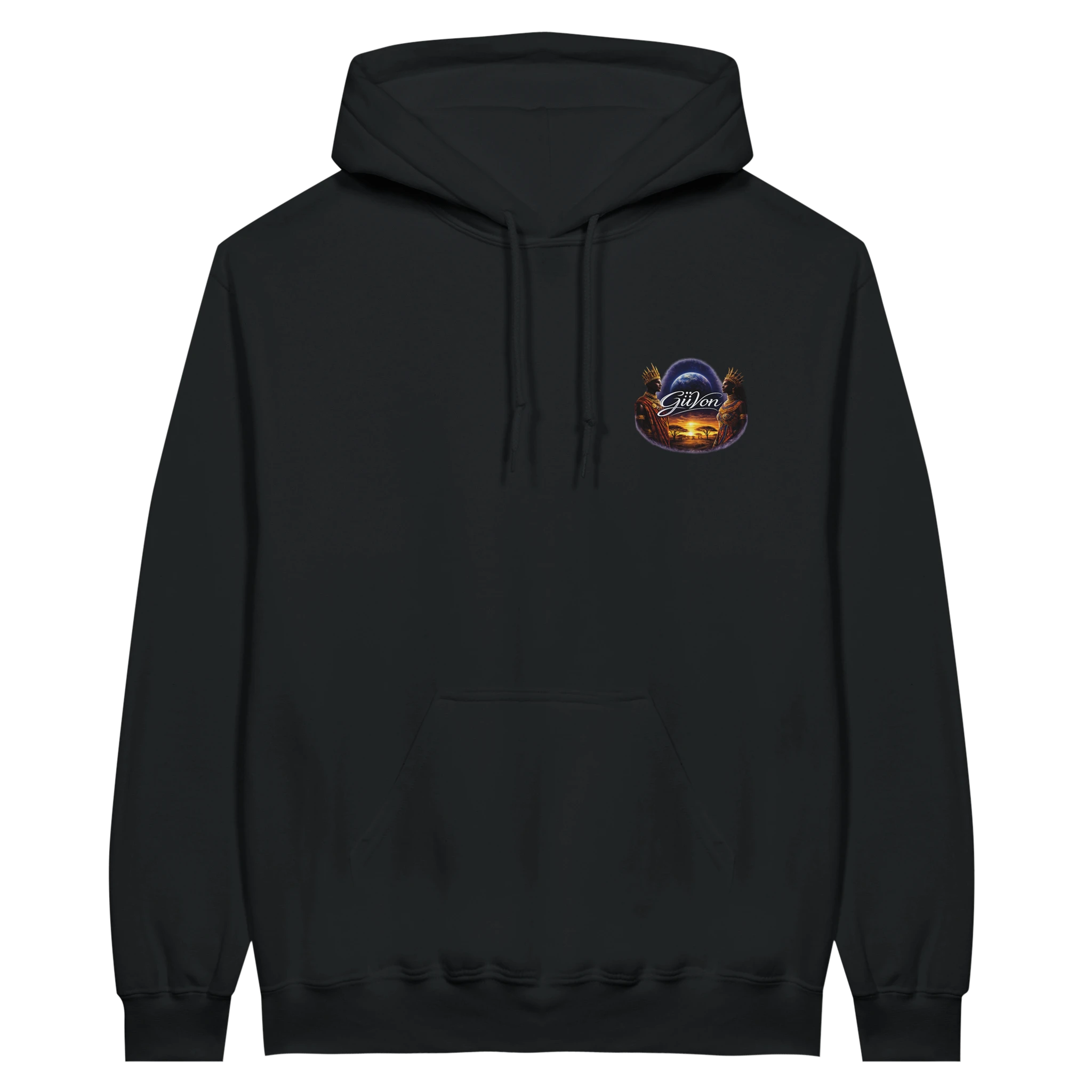 Purple hoodie front view option 1