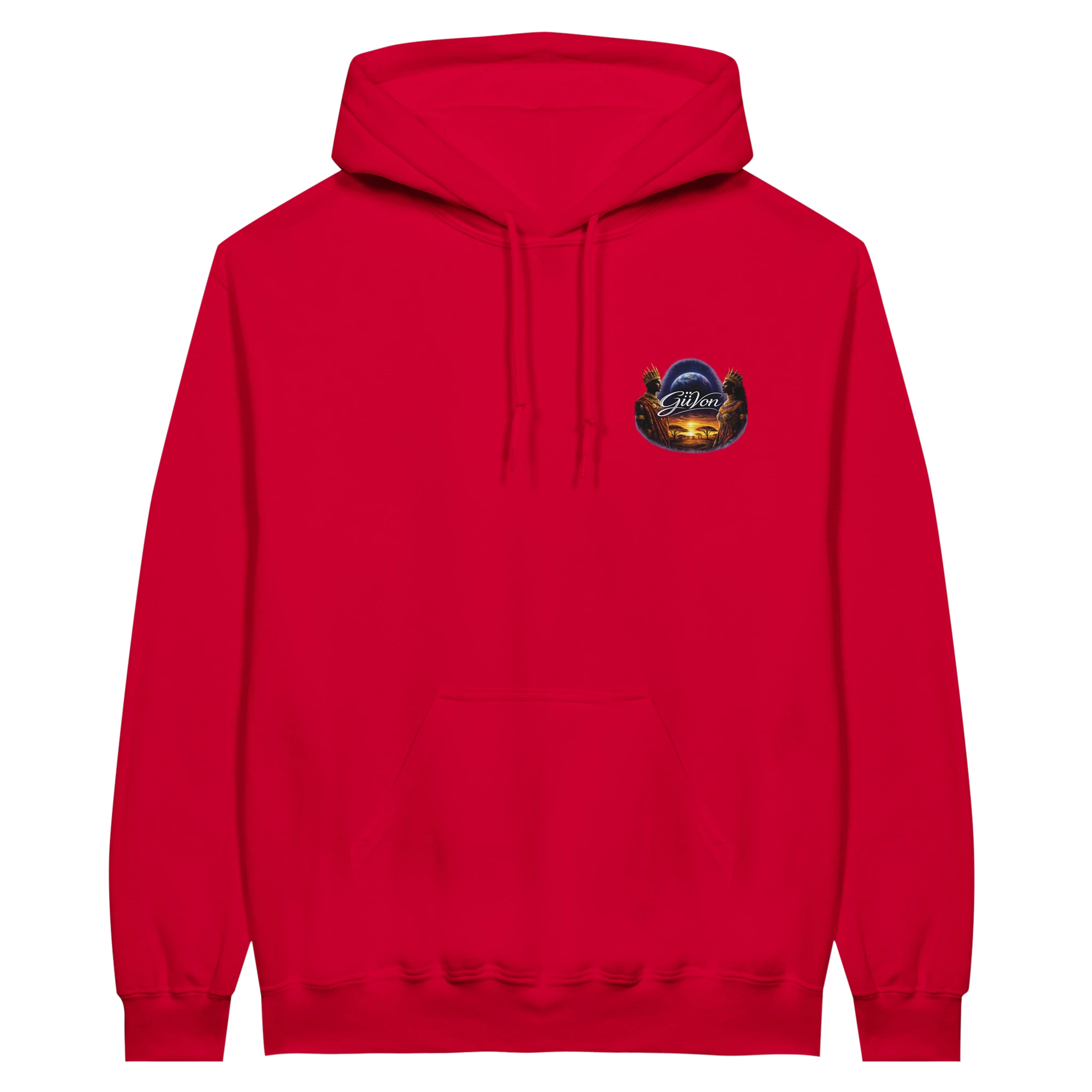 Red hoodie front view option 1