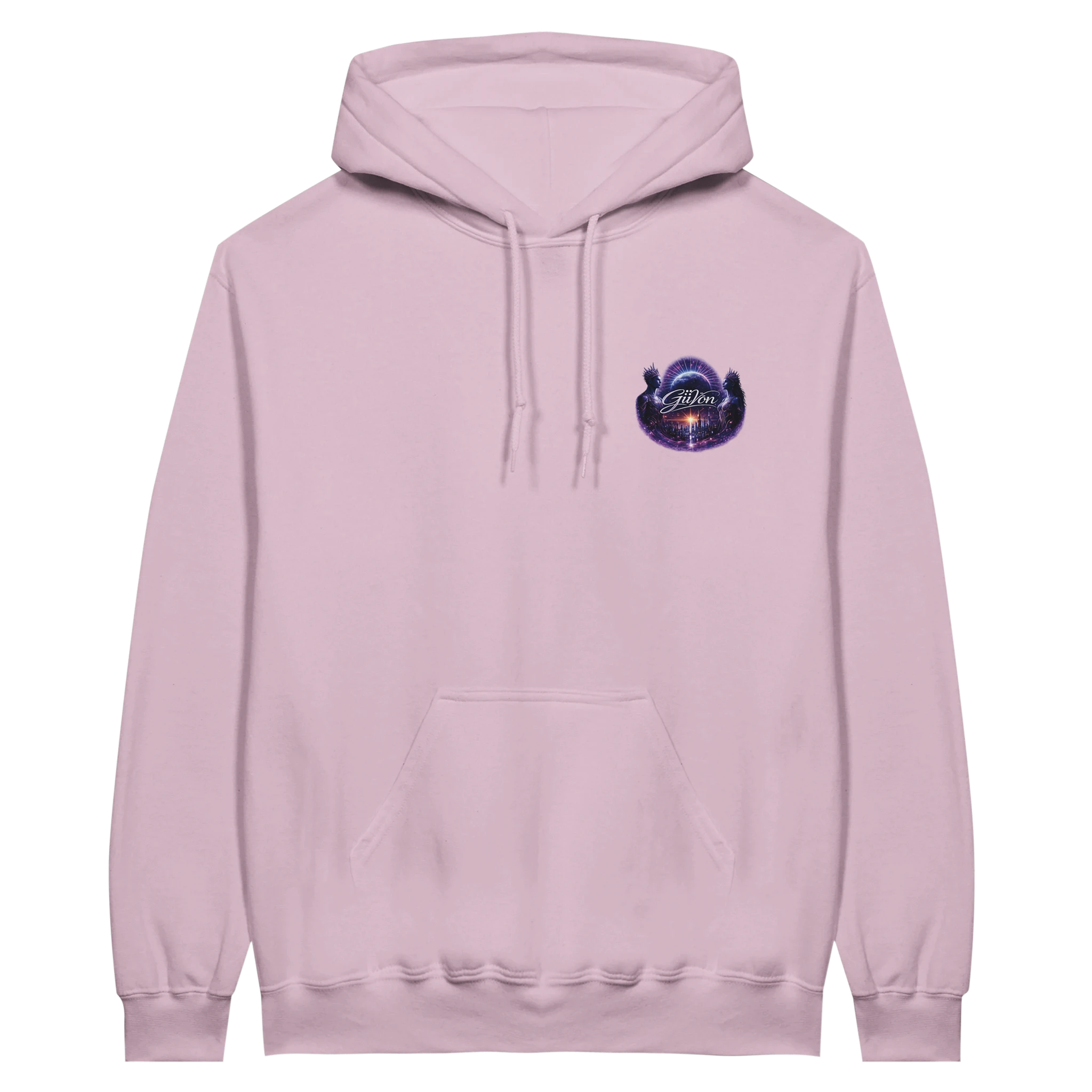 Light Pink hoodie front view option 2